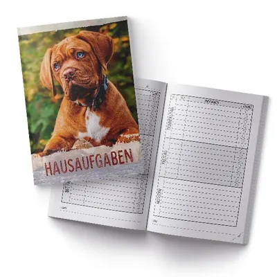 Produktbild von itenga Hausaufgabenheft Hund (Motiv 20) DIN A5, 96 Seiten