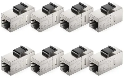 Produktbild von deleyCON CAT6A RJ45 Verbinder Keystone Kupplung 10 Gbit/s, 8 Stück