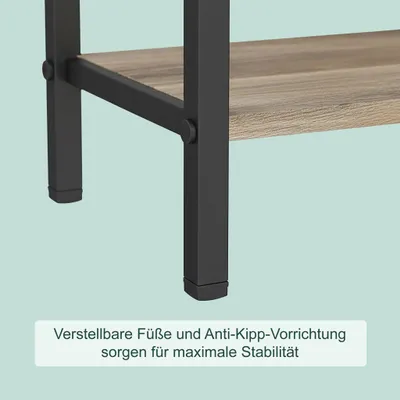 Produktbild von Handtuchständer mit Ablage - Metallrahmen, Holzoptik