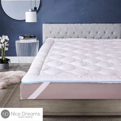 Produktbild von Nice Dreams - Antibakterieller Hotel-Topper - Ortopädische Auflagematratze - Matratzenschoner - Weicher Topper - Doppelbett - 160x200 cm - Waschbar