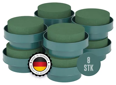 Image de Blocs de mousse florale cylindriques, ensemble de 8 pièces - Mousse florale humide pour compositions florales