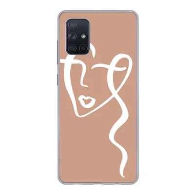 Produktbild von MuchoWow® Handyhülle Schutzhülle Hülle für Samsung Galaxy A51 Frau - Gesicht - Abstrakt Silikon Softcase Handy Hülle - Schutzabdeckung
