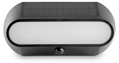 Obrázok produktu pre VIDEX LED solárne nástenné svietidlo s detektorom pohybu, čierne, trieda ochrany IP54, 500 lm