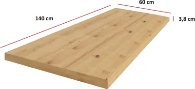 Produktbild von Küchen Arbeitsplatte 140cm 38 mm Küchenzeile Küchenblock Eiche Artisan Eko Stilo