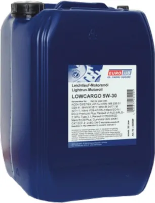 Produktbild von EUROLUB LOWCARGO für 5W-30 20 Liter Motoröl Motorenöl CATERPILLAR ECF-3 CUMMINS CES 20086 DDC PGOS 93K222 DQC IV-18 LA Mack EOS-4.5 MAN M 3677 MAN M