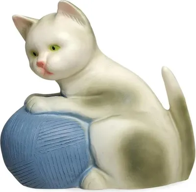 Produktbild von Egmont Toys Heico Lampe Katze mit Wollknäuel blau 24x23 cm