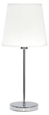 Tischlampe Maldiven, 1x E14, Chrom/Weiß, 46x20x20 cm