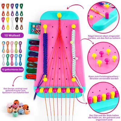 Produktbild von Freundschaftsarmbänder Selber Machen, DIY Armband für Kinder ab 6-12 Jahre, Rosa