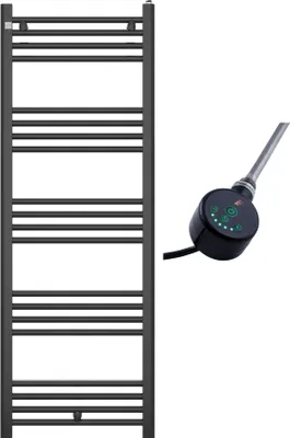 Immagine prodotto di Radiatore da bagno Granitan | PUERTO - 140/50 cm - Nero - Design moderno - Riscaldamento elettrico incluso