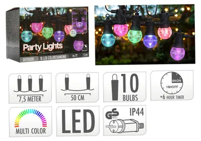 Immagine prodotto di PROGARDEN Catena luminosa LED PARTY 10 lampadine 7,5m KO-AF5300210