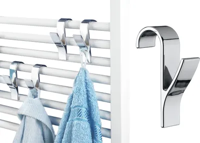 Produktbild von Rundheizkörper-Haken Chrom 4er Set