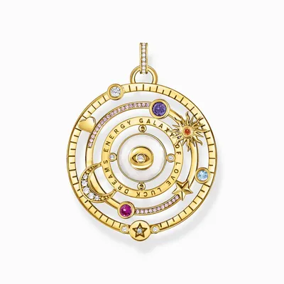 Produktbild von Thomas Sabo PE957-565-7 Anhänger mit Symbolen Goldfarben