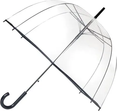Produktbild von Famanu Transparente Lange Regenschirm - Automatische Öffnung - Durchmesser 84 cm - Schwarzrand