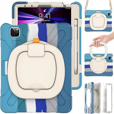 Image de iPad Pro 3/2/1 11" Housse pour tablette avec support Durable Bleu