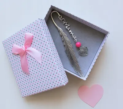 Immagine prodotto di Segnalibro per la Festa della Mamma con cuore e rose