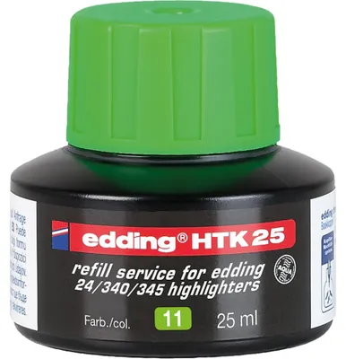 Produktbild von Edding HTK 25, Hellgrün, Schwarz, 25 ml, edding 24, 340, 345, 1 Stück(e)