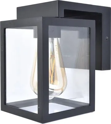 Image de LUTEC Shiva Applique extérieure E27 IP44 noir mat