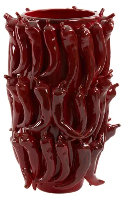 Image de Vase en céramique PEPPER rouge - 26,5x25x39 cm
