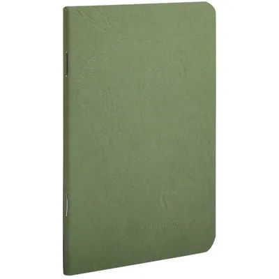 Produktbild von Clairefontaine Heft AgeBag 9x14 Leinen lin 48Bl gn