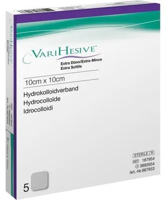 Obrázok produktu pre Varihesive extra tenký 10x10 cm Hkv hydroaktívny 5 ks