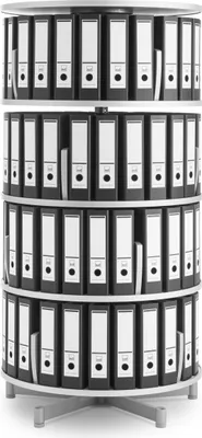 Produktbild von Ordnerdrehsäule Multifile 4 Etagen 96 Ordner weiß.