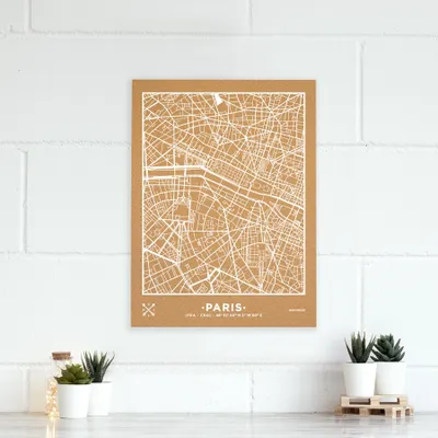 Obrázek produktu pro Nástěnná korková mapa Paříž L