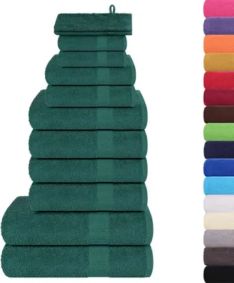 Immagine prodotto di Set di asciugamani 12 pezzi FROGN Verde mela 360 g/m²