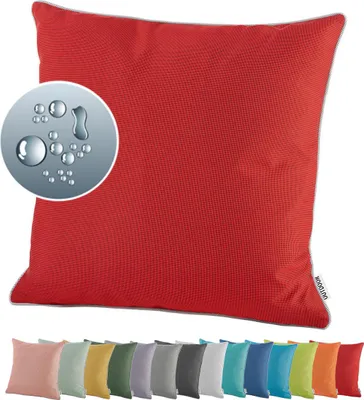 Produktbild von heimtexland ® OUTDOOR Lounge Dekokissen LOTUS EFFEKT 45x45 Garten Kissen Outdoorkissen Typ551 Rot