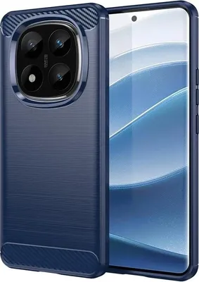 Immagine prodotto di Custodia per Xiaomi Redmi Note 14 Pro Plus - Cover posteriore in silicone Phonesta Carbon - Blu