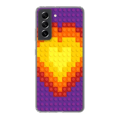 Produktbild von MuchoWow® Handyhülle Schutzhülle Hülle für Samsung Galaxy S21 FE Muster - Herz Silikon Softcase Handy Hülle - Mobiltelefonhülle