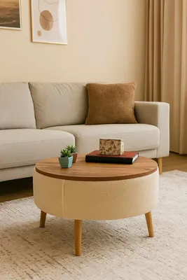 Obrázok produktu pre Skye Decor, Kvalitný konferenčný stolík (3 časti) – dub sýtej farby, béžová farba, 100% melamín