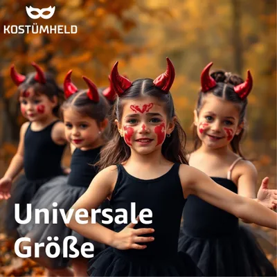 Teufelshörner Stirnband Für Halloween & Cosplay – 4 Stück, Glitzernd In Schwarz, Rot, Silber, Lila, Metall