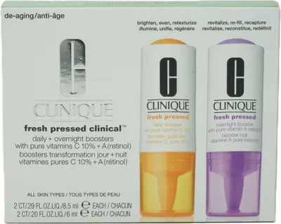Produktbild von Clinique Fresh pressed clinical daily+ overnight booster mit purer Vitamin C Alle Hauttypen 8,5ml + 6ml