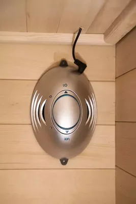 Immagine prodotto di Cabina a infrarossi PureHaven 150x150x60x120x60 cm in legno di hemlock canadese Sistema audio Bluetooth Light therapy in 4 colori Controllo digitale
