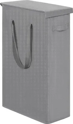 Produktbild von Famanu Wäschekorb 58 l mit Deckel - faltbar, groß, grau