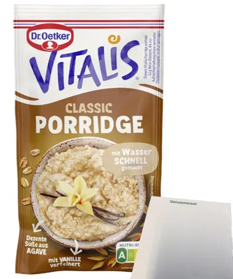 Produktbild von Oetker Vitalis Porridge Classic (54g Packung) + usy Block