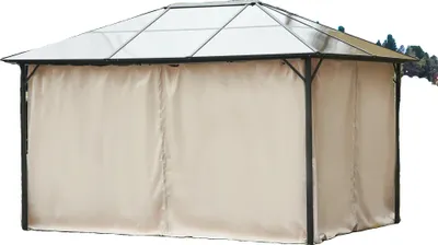 Image de Parois latérales du gazebo, 3,5 x 2 m, polyester, beige