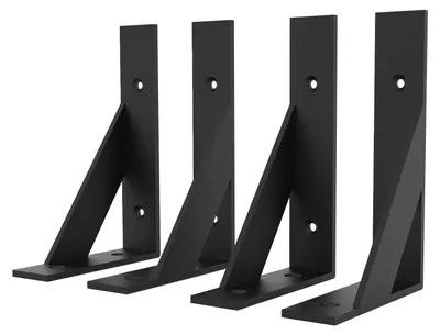 Produktbild von Omgoods – Set mit 4 L-förmigen Regalhaltern für schwere Regalböden