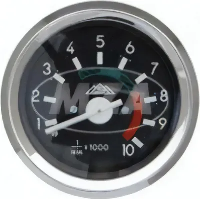 Produktbild von Mechanischer Drehzahlmesser Ø60mm mit Chromring, 12V-Beleuchtung und Masseanschluss