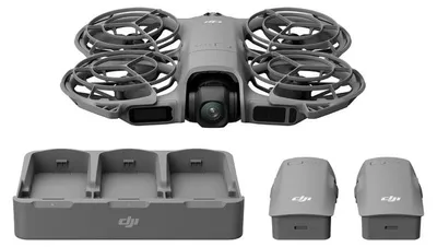Zdjęcie produktu dla DJI Neo 2 Fly More Combo, 4 wirn., 12 MP, 2688 x 1512 px, 7000 m, 1606 mAh, Czarny, Szary