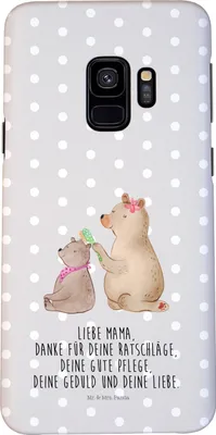 Produktbild von Mr. & Mrs. Panda Samsung Galaxy S9 Handyhülle Bär Kind - Grau Pastell - Geschenk, Mutter, Handy Case, Muttertag, Schutzhülle, Mama, Cover, Hülle, Familie