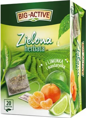Obrázok produktu pre Herbata zielona Big-Active Limonka i Mandarynka 20 torebek