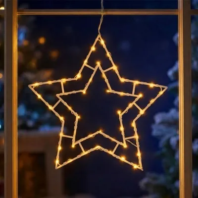 Obrázek produktu pro LED vánoční silueta do okna XXL - motiv: hvězda