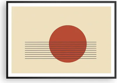 Produktbild von Gerahmtes Poster - Schwarzer Rahmen - Abstraktion Linien Rad - 100x70 cm - Wand Bild - Wanddeko - Wandbilder - Wandposter - Bilderrahmen - Bilder - Kunstdruck - Wandbild - P2BAA100x70-4230