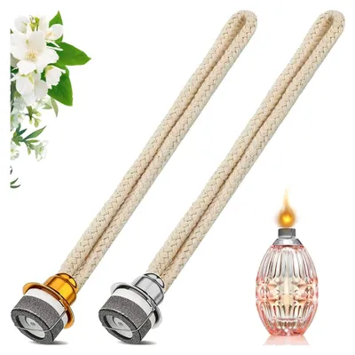 Produktbild von 2 Stück Docht für Öllampen, Duftlampe Docht mit Katalytischem Brenner, Ersatzdocht für Katalytische Lampen, Zubehör zur Verbesserung der Raumluft