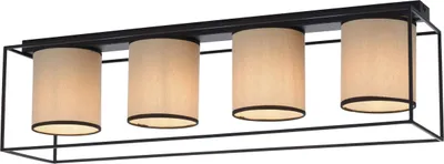 Produktbild von JUST LIGHT RAVEN Deckenleuchte E27 max.25W 4-fach Schwarz/Beige 15304-18