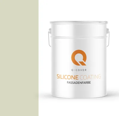 Produktbild von Silikonharz Fassadenfarbe | Aussenfarbe | Außen Wandfarbe | Hausfarbe | Außenfarbe | Wetterfest | Weiß-grün 10L