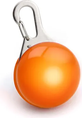 Produktbild von PRECORN LED Leuchtanhänger inkl. Batterie für Hunde Katzen Haustier uvm. Leuchthalsband Led Hundehalsband in ORANGE