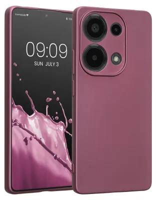 Produktbild von kwmobile Handyhülle für Xiaomi Redmi Note 13 Pro 4G Hülle - weiche Silikon Case metallisch schimmernd - Schutzhülle Cover - Metallic Lavendel