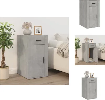 Immagine prodotto di vidaXL Armadio per ufficio grigio cemento 40x49x75 cm materiale a base di legno - Armadi
